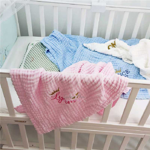 Couverture bébé brodée personnalisée